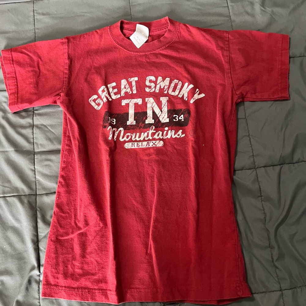 Red Great Smoky Mountains T-Shirt
